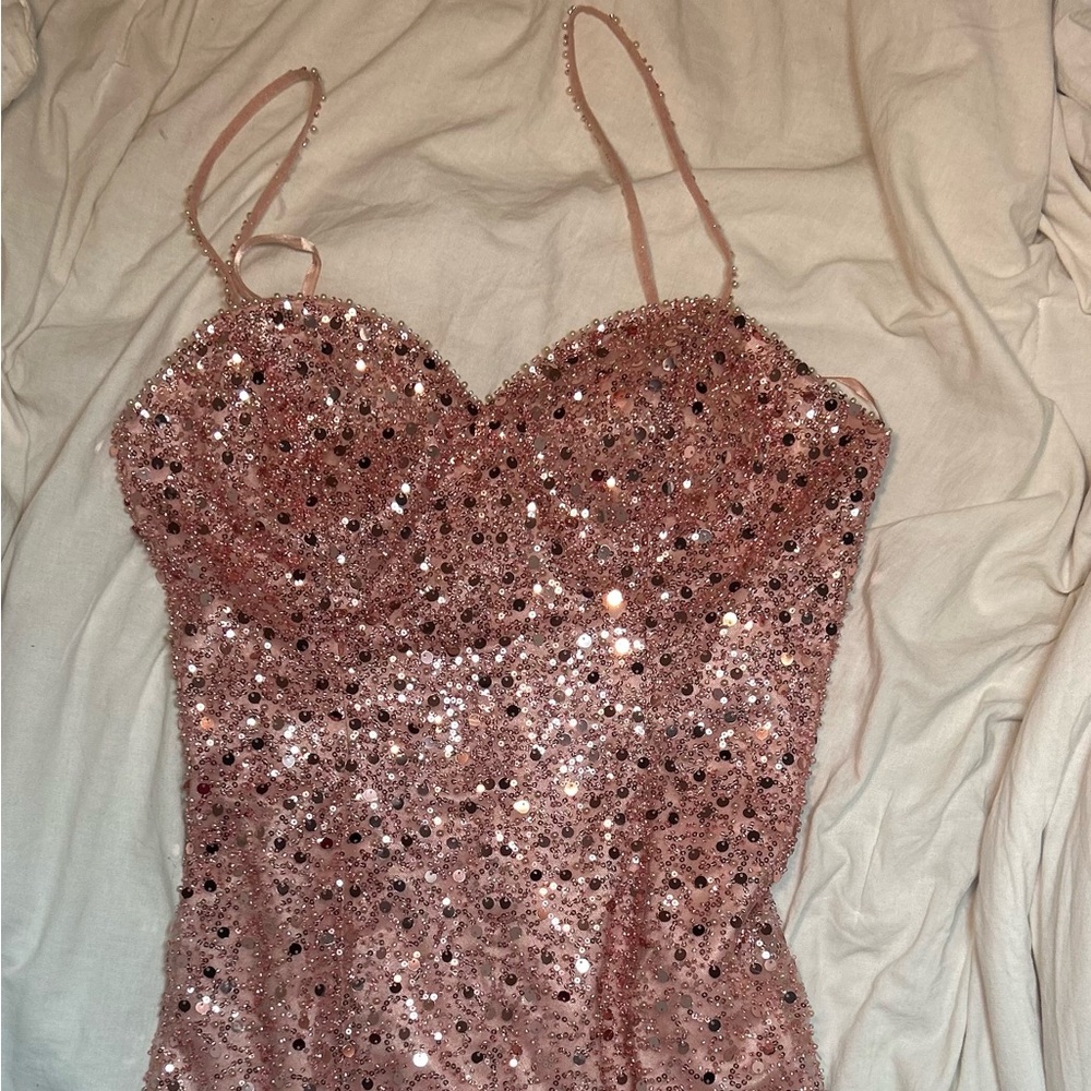 Sparkling Pink Sequin Dress